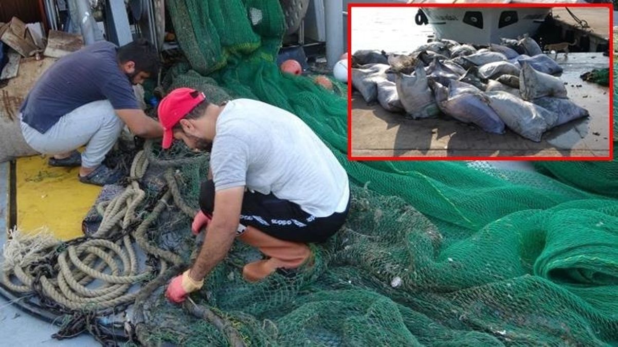 Balıkçılar şaşkın! Denizden balık yerine 3 ton pirinç çıkardılar