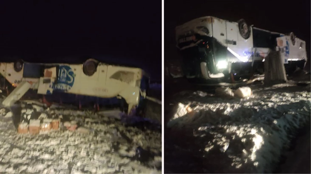 Bingöl'de kontrolden çıkan 2 yolcu otobüsü devrildi, kazada 22 kişi yaralandı