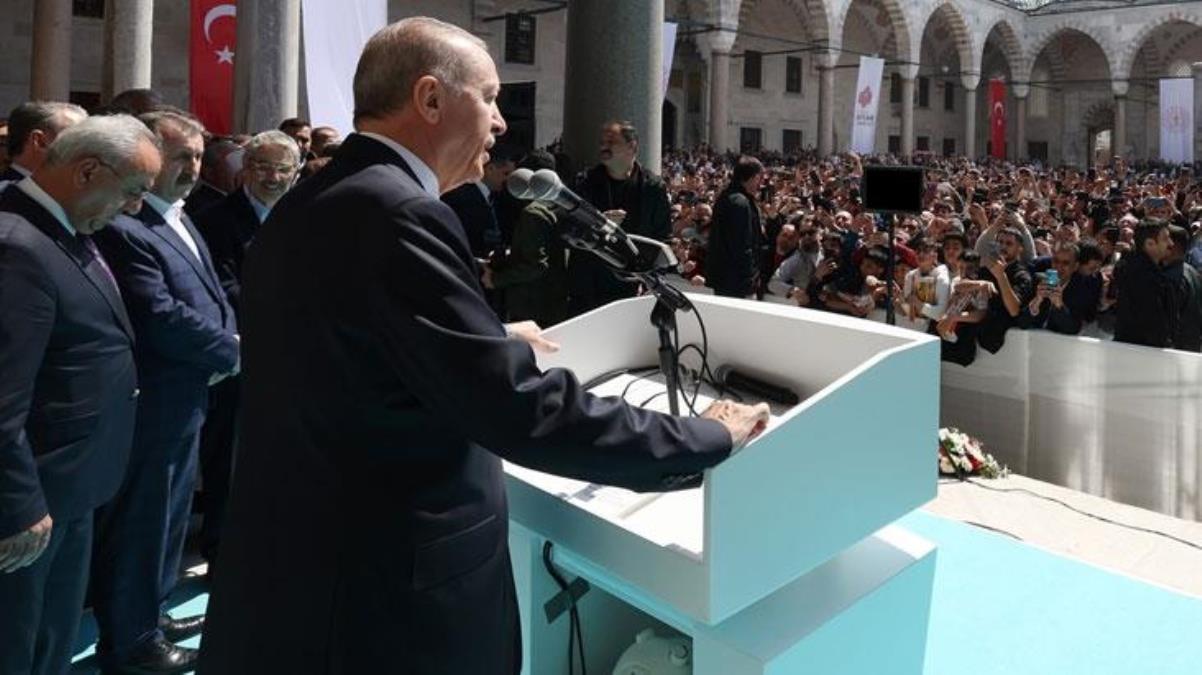 Cumhurbaşkanı Erdoğan, cami açılışında muhalefeti yuhalayanlara böyle karşılık verdi