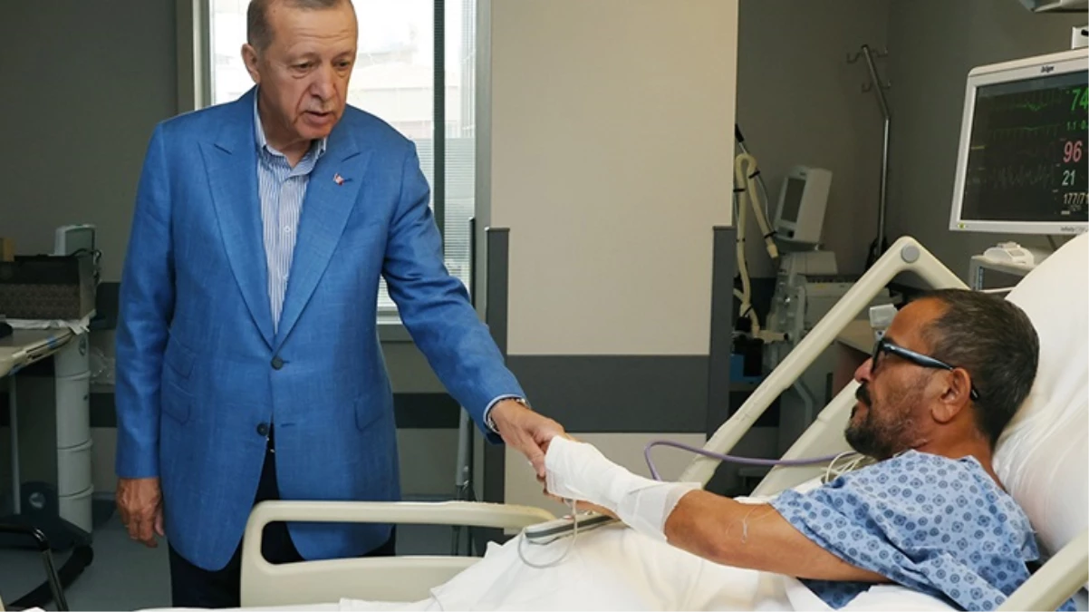 Cumhurbaşkanı Erdoğan, denizde kaza geçiren Sabancı çiftini ziyaret etti