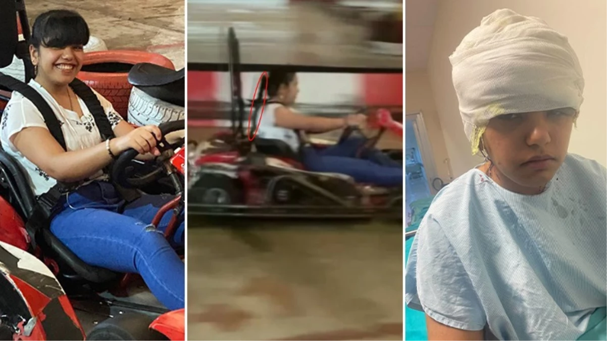 Go-kart'ta saçı tekerleğe dolanan genç kız ölümden döndü