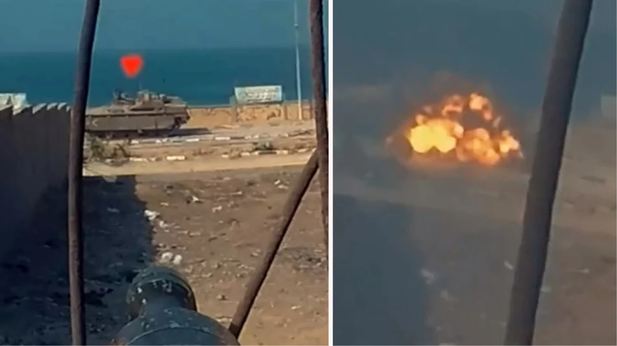Hamas, İsrail ordusuna ait tankları imha ettiği görüntüleri paylaştı