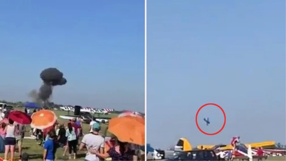 Hava gösterisi yapan uçak yere çakıldı! 2 kişi öldü, 3 kişi yaralandı