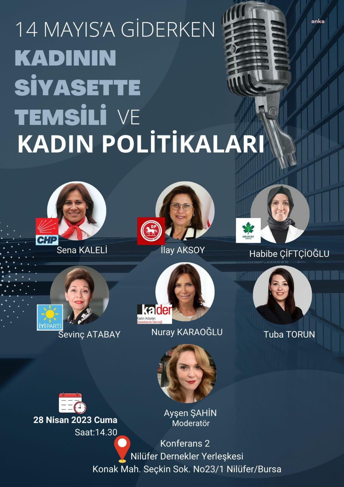 Kadının Siyasette Temsili ve Kadın Politikaları Konferansı Bursa'da Yapılacak