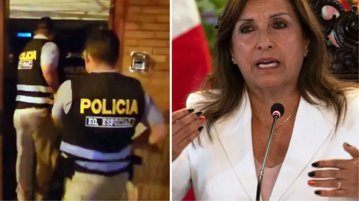 Lüks saatleri başına iş açtı! Peru Devlet Başkanı Boluarte'nin evini kuşatan polis, kapıyı koçbaşıyla kırdı