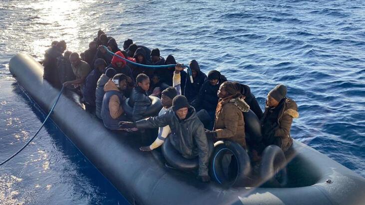 Marmaris’te 62 düzensiz göçmen kurtarıldı
