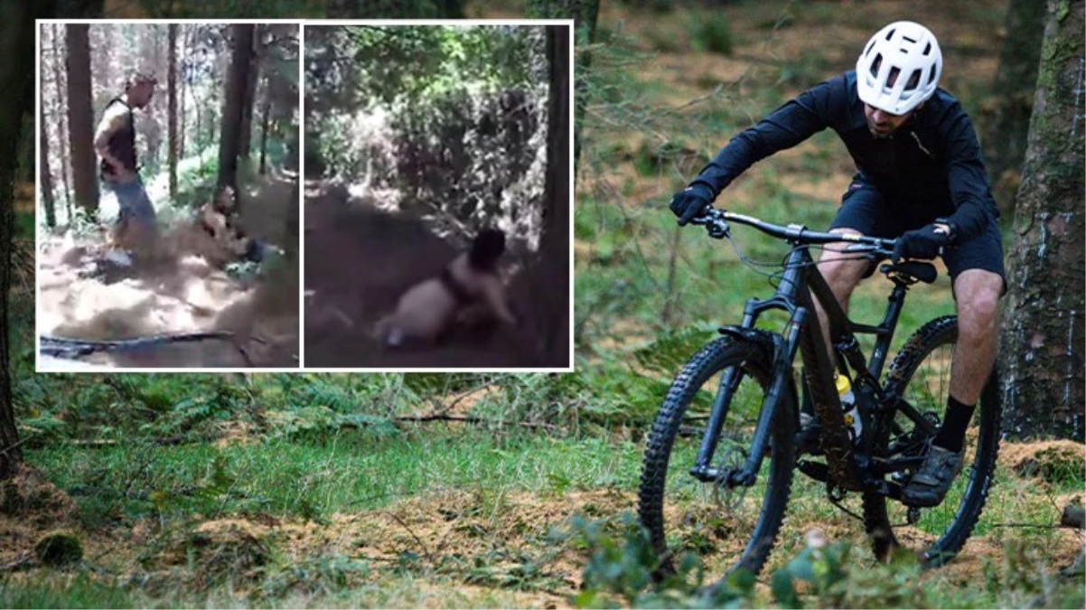 Ormanda bisiklet süren adam, cinsel ilişkiye giren çifti görünce neye uğradığını şaşırdı