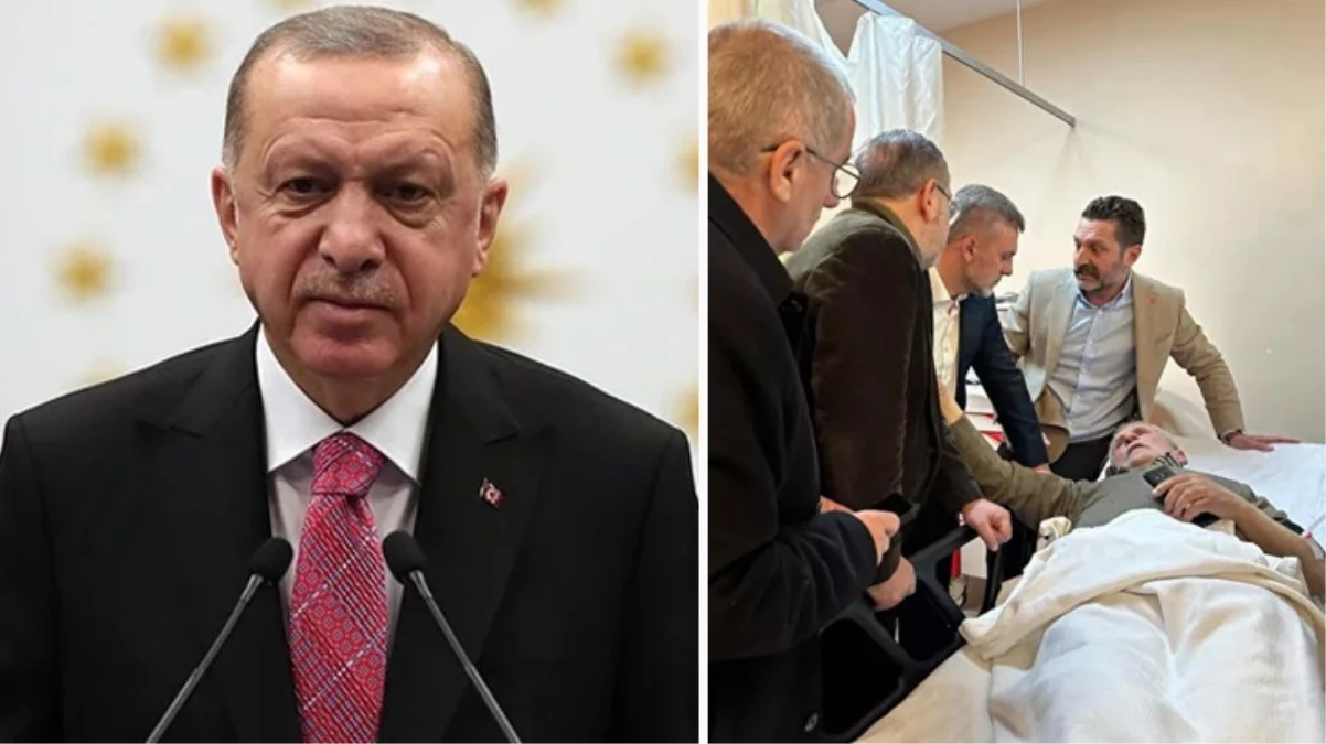 Seçim broşürü dağıtırken saldırıya uğrayan yaşlı adama Cumhurbaşkanı Erdoğan'dan telefon