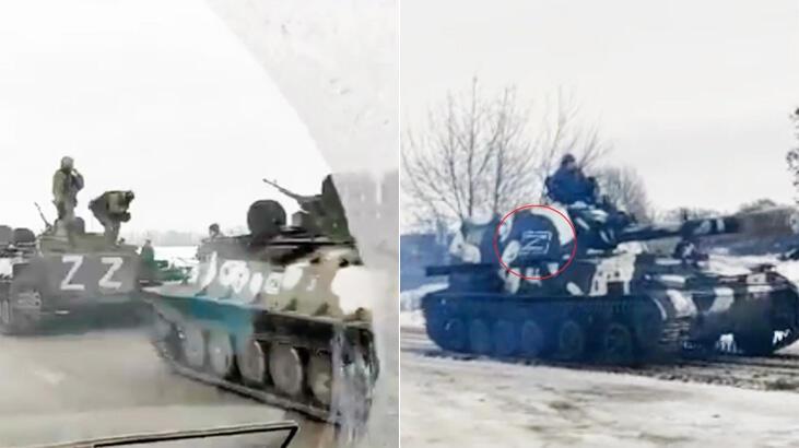 Rusya tanklarına Z işareti koydu! Dünya izliyor
