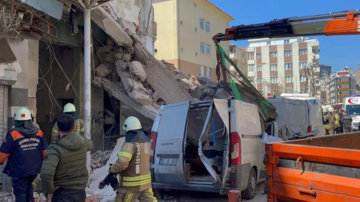 Son Dakika: İstanbul'da 5 katlı bina araçların üzerine çöktü