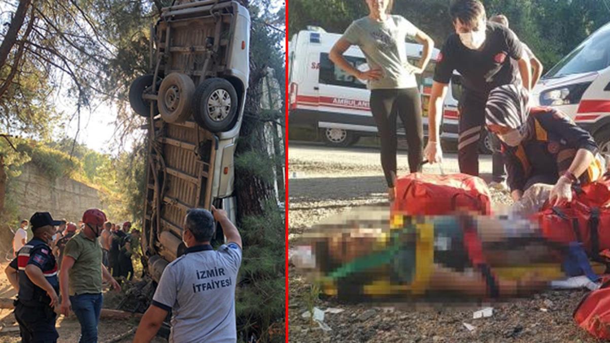 İzmir'de servis minibüsü şarampole yuvarlandı: 8 ölü, 11 yaralı