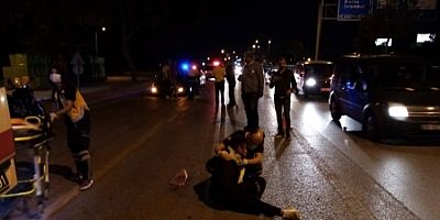Bursa'da kontrolden çıkan motosikletli kadın ölümden döndü!