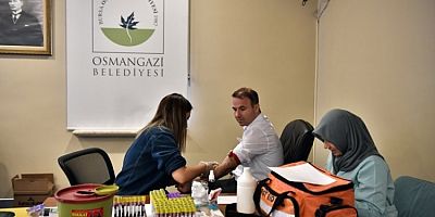 Bursa'da Osmangazi Belediyesi personeline sağlık taraması