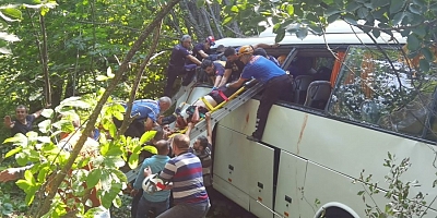 Bursa'da otobüs şarampole uçtu: 5 ölü 38 yaralı
