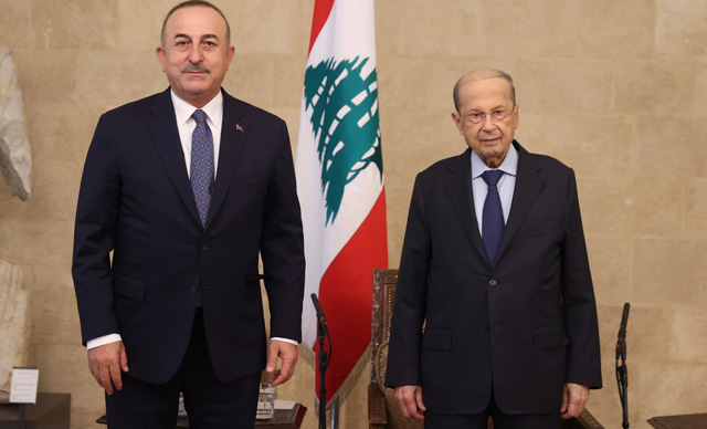 Çavuşoğlu, Lübnan Cumhurbaşkanı Aoun ile görüştü