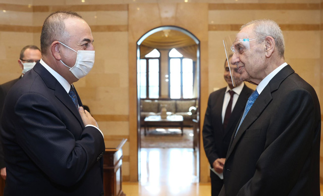 Çavuşoğlu, Lübnan Meclis Başkanı ile görüştü