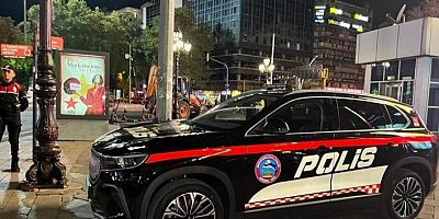TOGG Kızılay Meydanında Polis Aracı Olarak Görev Yapıyor