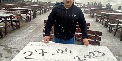 Uludağ'da nisan ayında kar yağdı