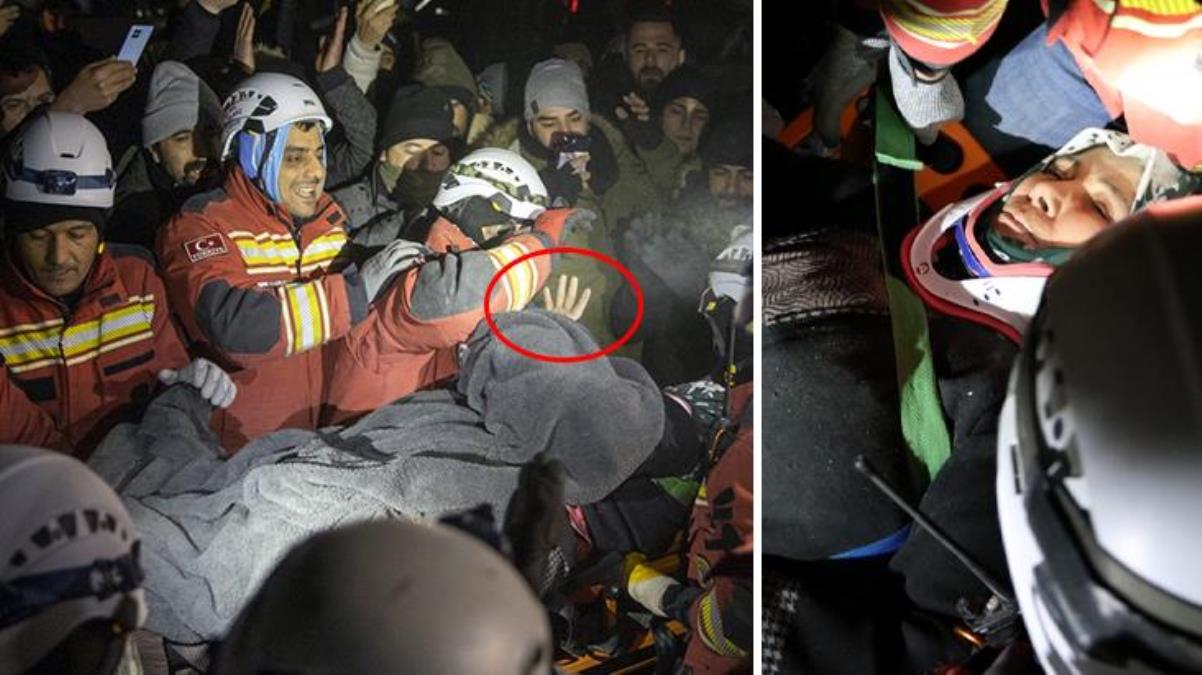 121. saat mucizesi! 70 yaşındaki Menekşe teyze enkazdan el sallayarak çıkarıldı