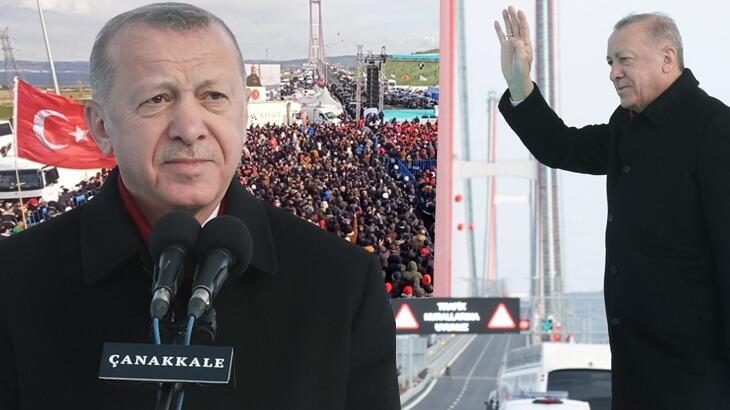 1915 Çanakkale Köprüsü açıldı! Cumhurbaşkanı Erdoğan geçiş ücretini açıkladı