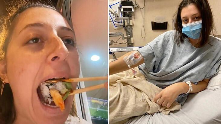 32 suşi yiyen kadın hastanelik oldu