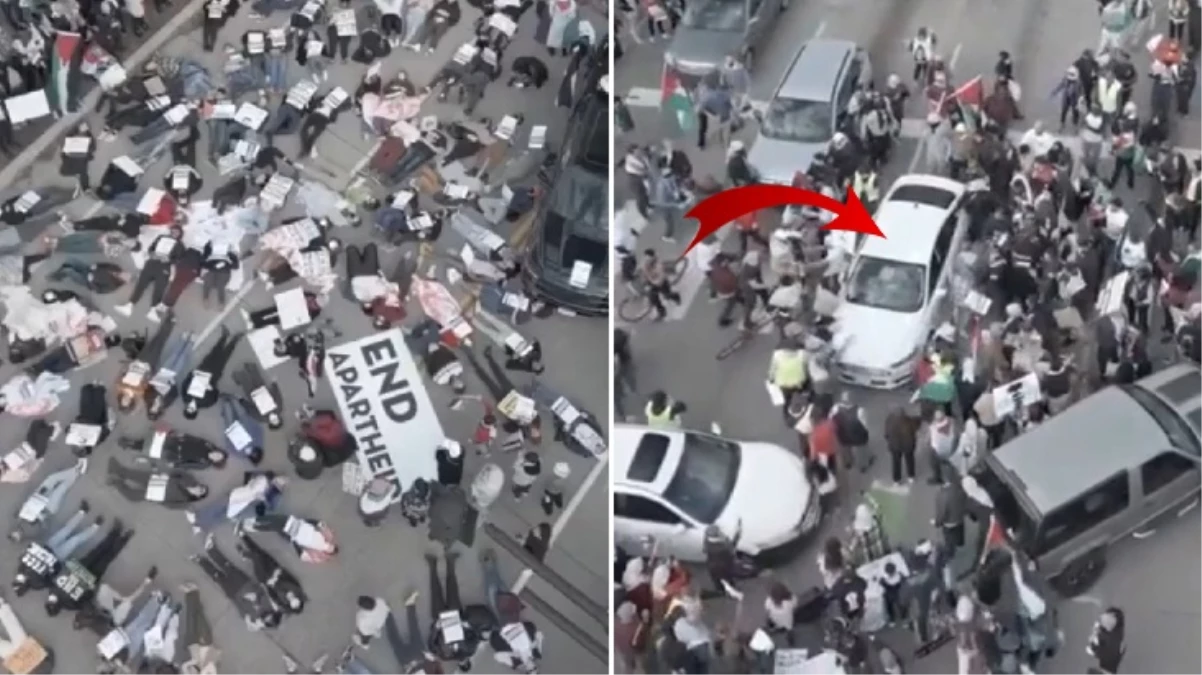 ABD'de korkunç saldırı! Filistin'e destek için toplanan kalabalığın üzerine aracını sürdü