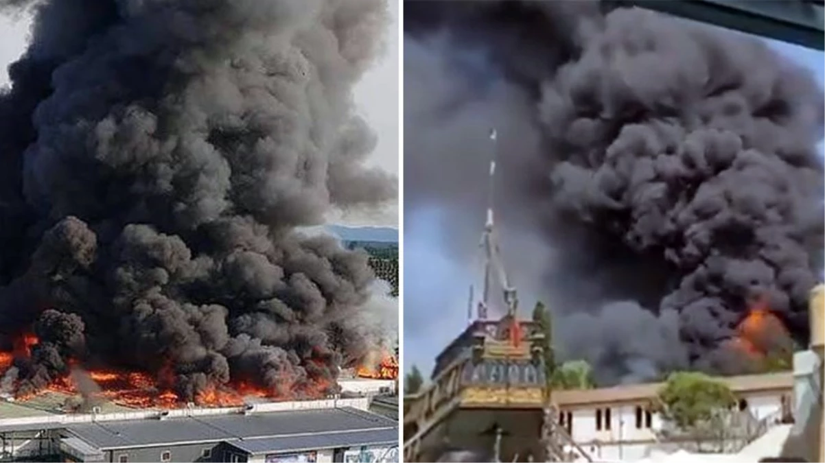 Almanya'nın en büyük eğlence parkında yangın çıktı, 25 bin kişi tahliye edildi