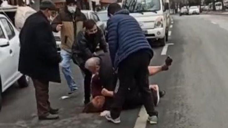 Ankara'da sokak ortasında kadına şiddet!