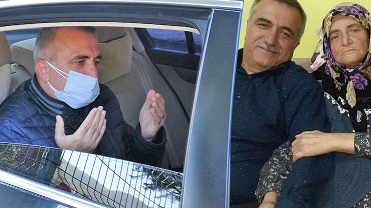 Annesinin cenazesine makam aracında katıldı