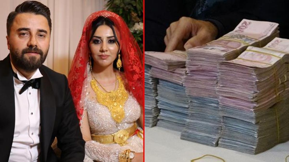 Aşiret düğününde gelin ve damada takılan takı ağızları açık bıraktı