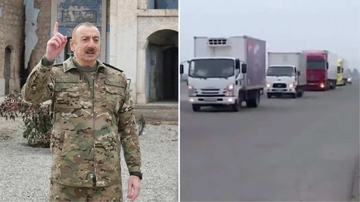 Azerbaycan'ın Karabağ'daki Ermenilere gönderdiği yardımlar teslim edildi