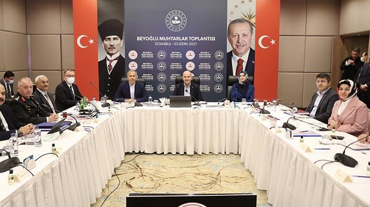 Bakan Soylu, muhtarlarla bir araya geldi