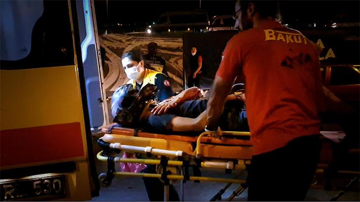 Bariyerlere çarpan motosikletteki 2 kişi ağır yaralandı