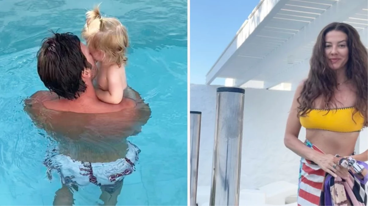 Başak Dizer'in kadrajından Kurt Efe ve Kıvanç Tatlıtuğ'un havuz keyfi