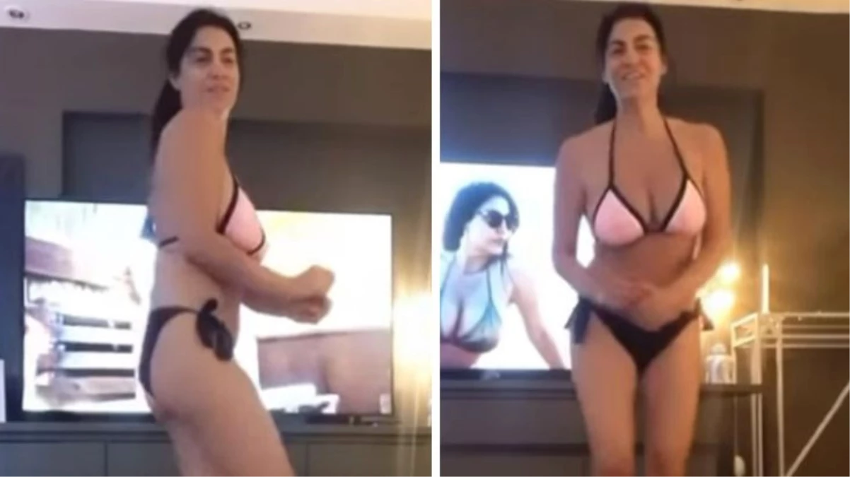 Bikiniyle dans ettiği videoyu 
