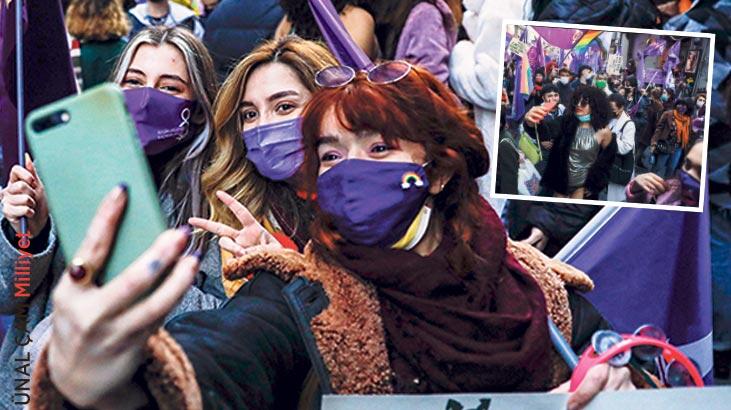 Binlerce kadın Taksim’de buluştu