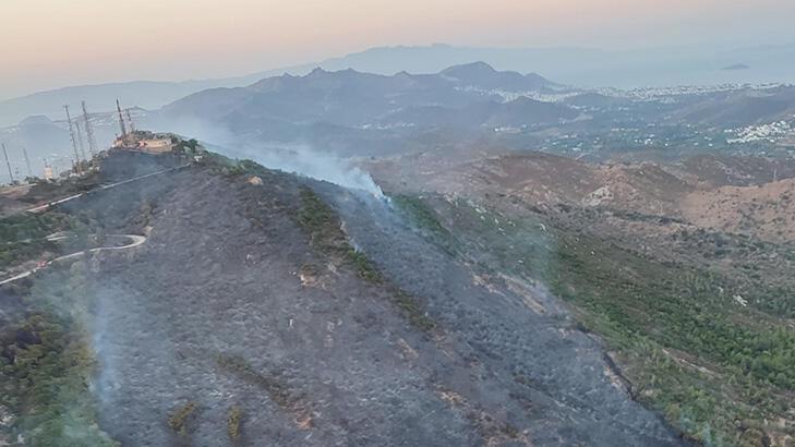 Bodrum'da çıkan yangında 5 hektar alan zarar gördü!