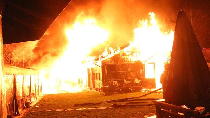 Boğaziçi Üniversitesi kampüsünde bulunan kafeteryada yangın