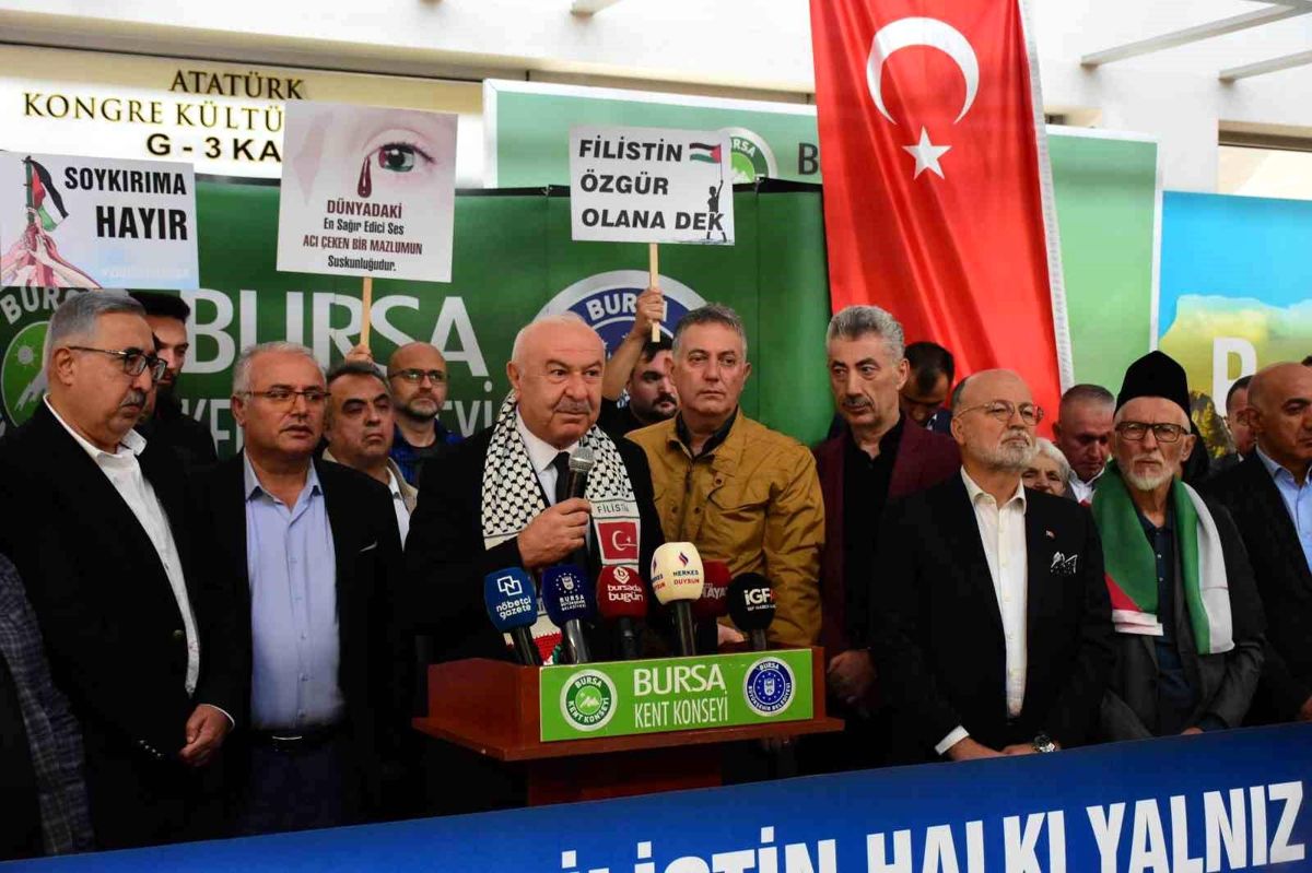 Bursa Kent Konseyi Başkanı İsrail'in Filistin zulmüne tepki gösterdi