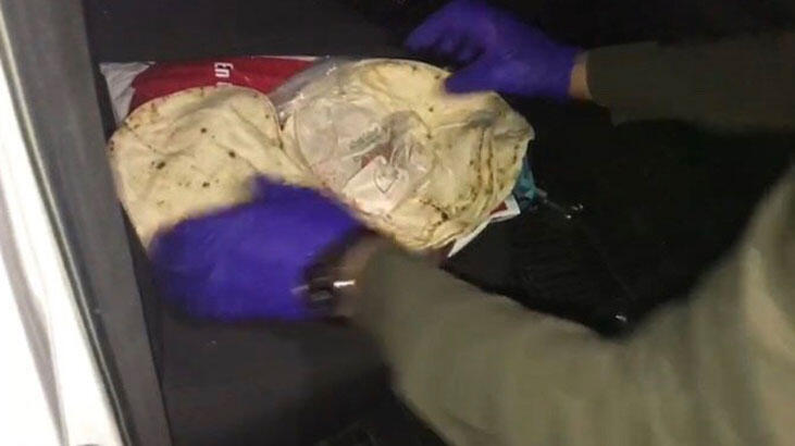 Bursa'da uyuşturucu operasyonu: Lavaş arasına saklamışlar