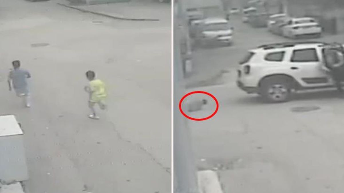 Bursa'da yola fırlayan küçük çocuğun üzerinden cip geçti! Korku dolu anlar kamerada
