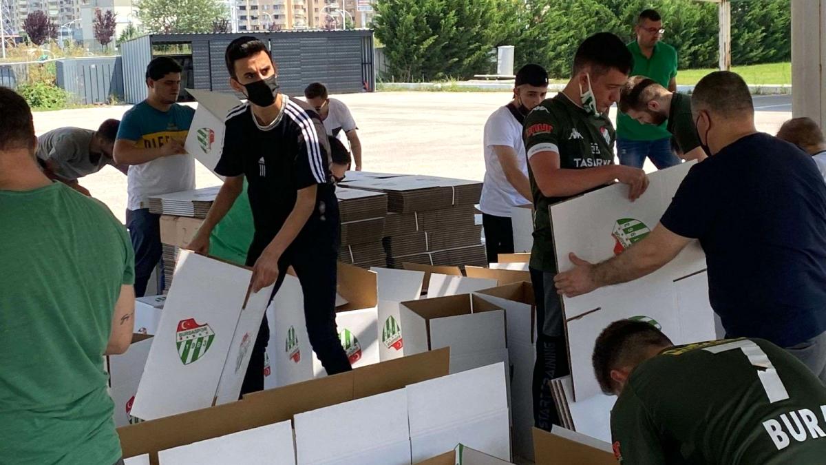 Bursaspor Kulübü, 500 aileye kurban eti ve gıda yardımı yaptı
