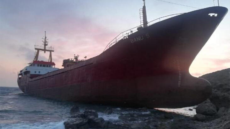 Çanakkale'de kargo gemisi karaya oturdu