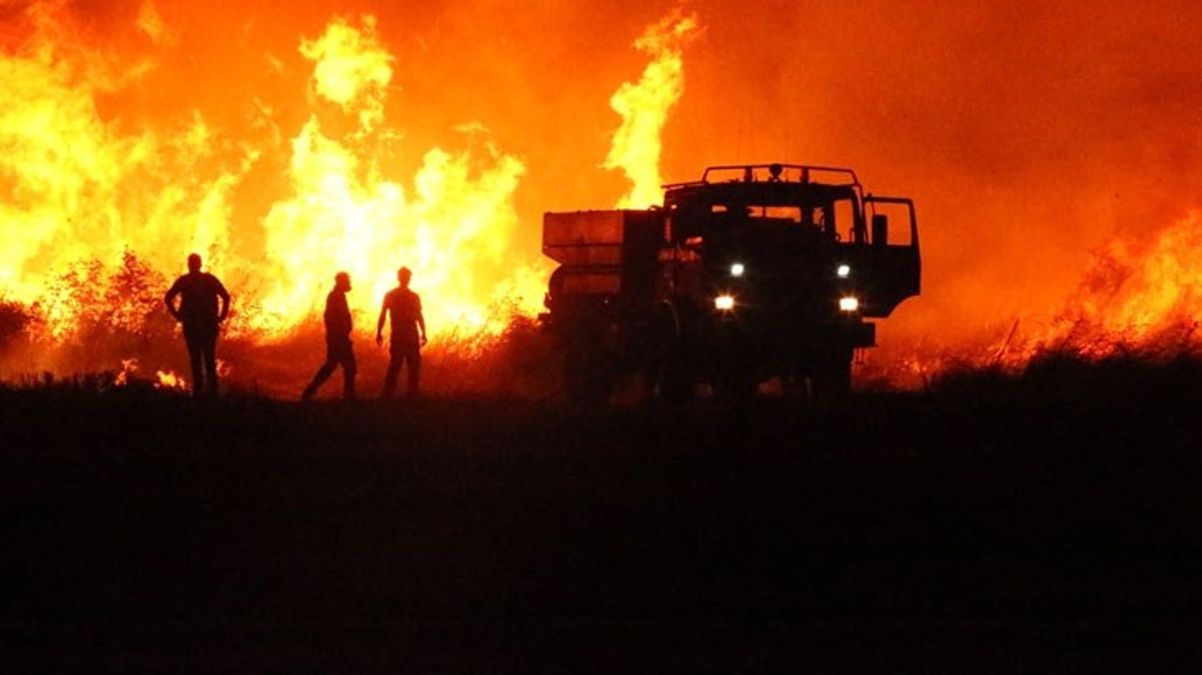 Çanakkale'deki orman yangını nedeniyle Çanakkale Onsekiz Mart Üniversitesi kampüsü tahliye edildi