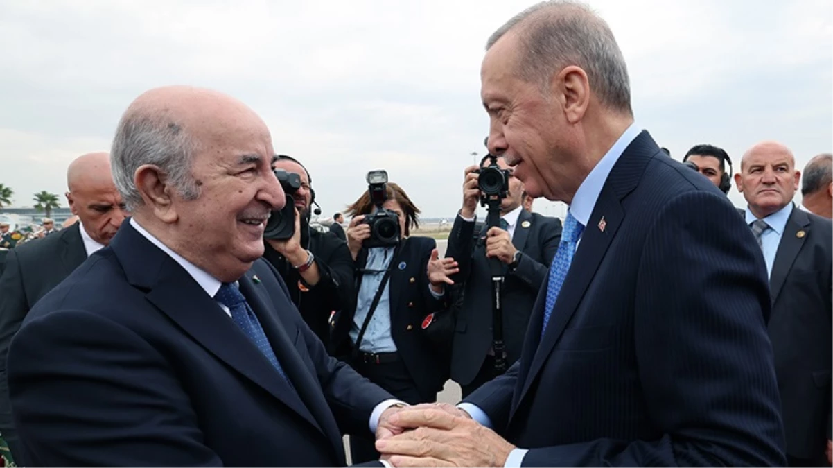 Cezayir Cumhurbaşkanı Tebbun'dan Cumhurbaşkanı Erdoğan'a sıcak karşılama