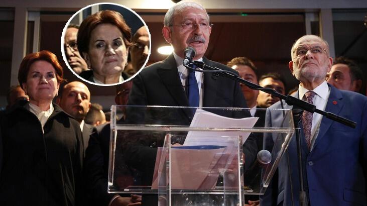 CHP lideri Kılıçdaroğlu'nun adaylığı açıklandı! Akşener'in yüz ifadesi tartışılıyor