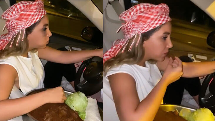 “Çiğ köfteli” kadın trafik magandası kamerada