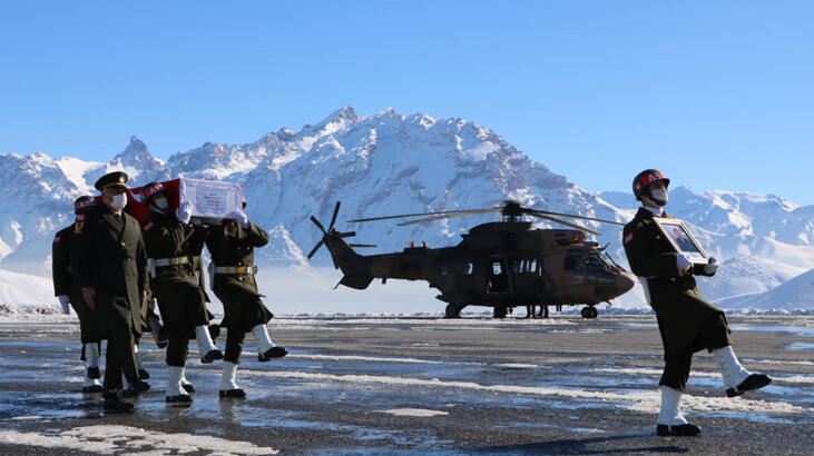 Çığ şehidi törenle uğurlandı
