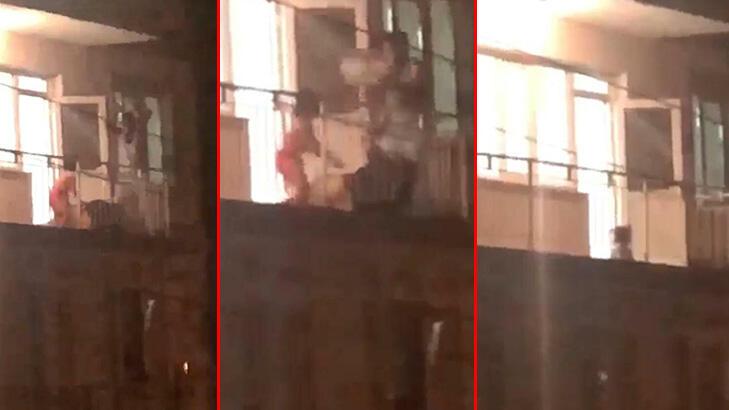 Çocuklarının gözü önünde eşini dövdü, başına tabureyle vurdu