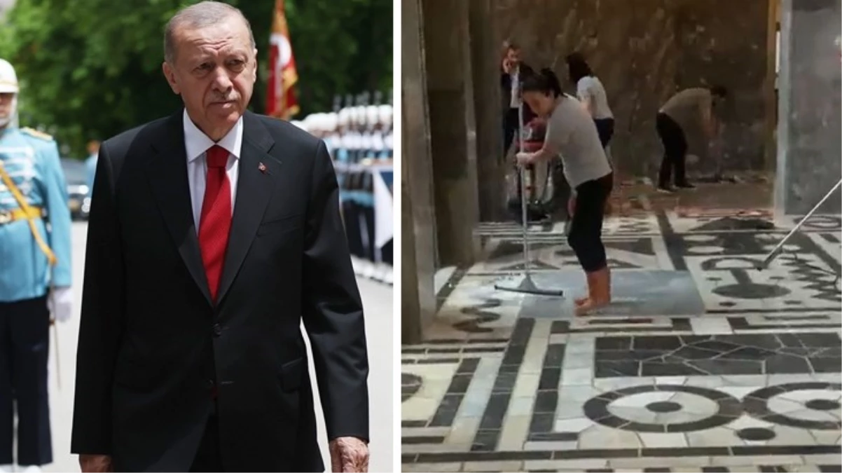 Cumhurbaşkanı Erdoğan'ın yemin töreni öncesinde Meclis'in bir bölümünü su bastı